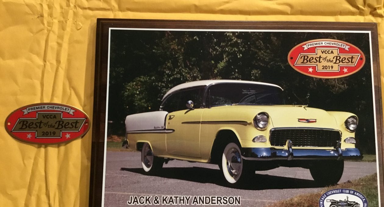 `55 Chevrolet Bel Air Sport Coupe: Our “Lemon Aid” is Named VCCA’s “Best of the Best” for 2019!